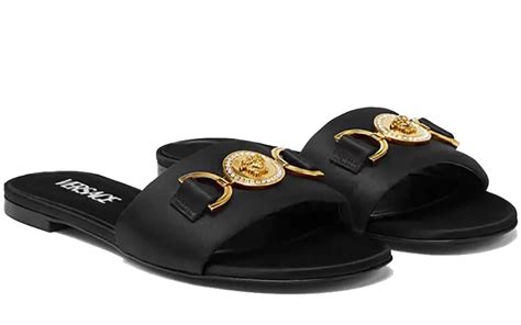 versace slippers dames zwart|Versace slippers for men.